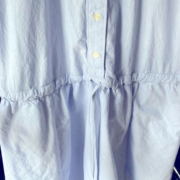 The Gap Women’s Becky Shirt Dress, light blue stripe, size small, waist belt - Picture 7 of 9